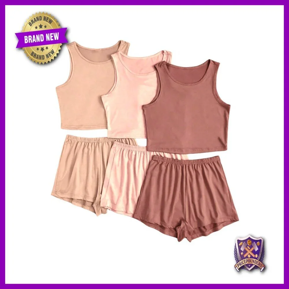 Women's 6-Piece Pajama Set Sleeveless Tank Top and Shorts Sleepwear